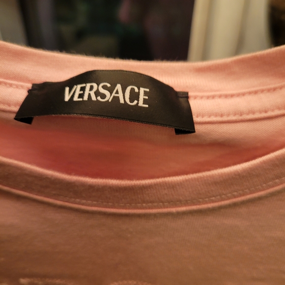 Versace Pink Crop Top with Safety Pin (Size 44) - Picture 4 of 9
